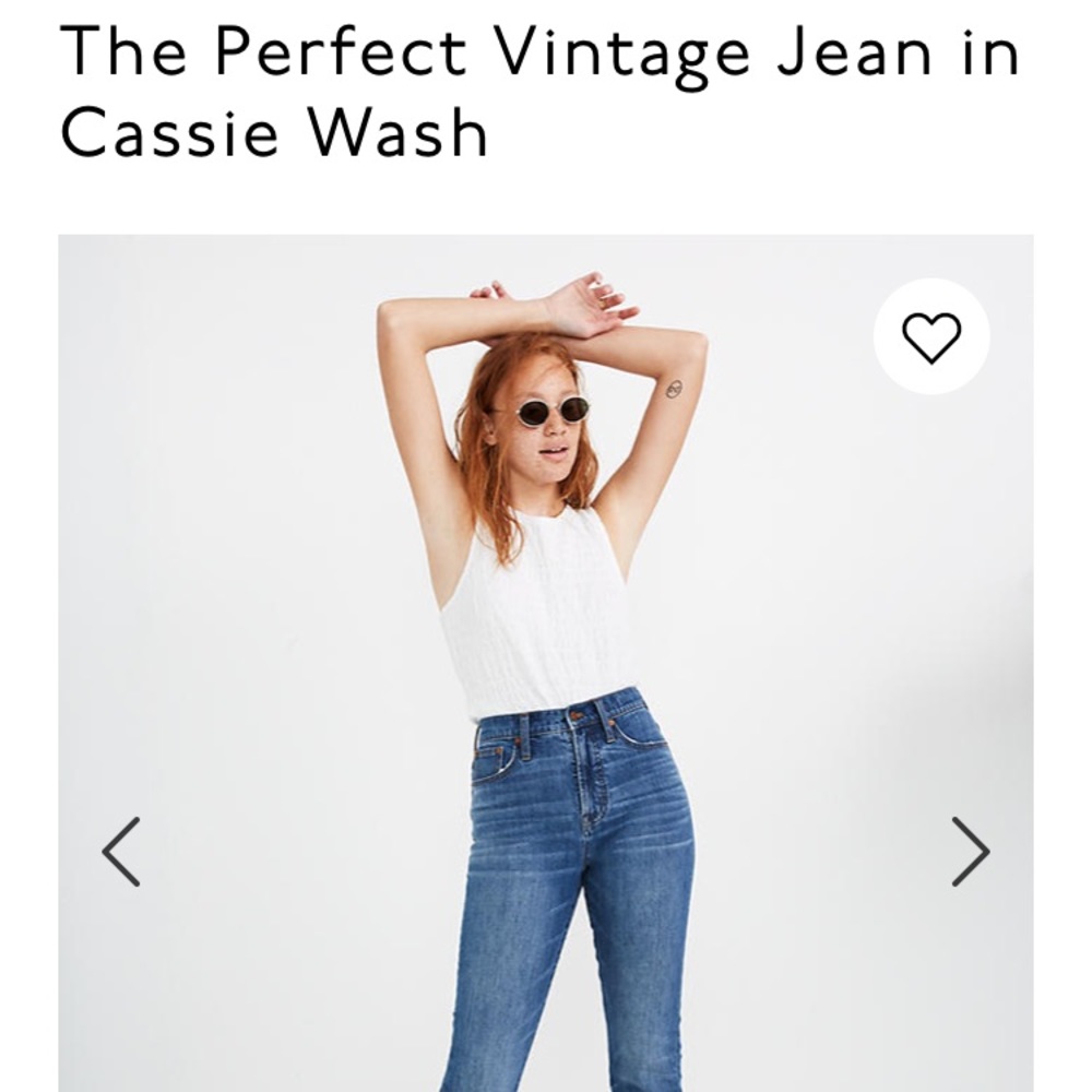 Madewell perfect vintage jeans